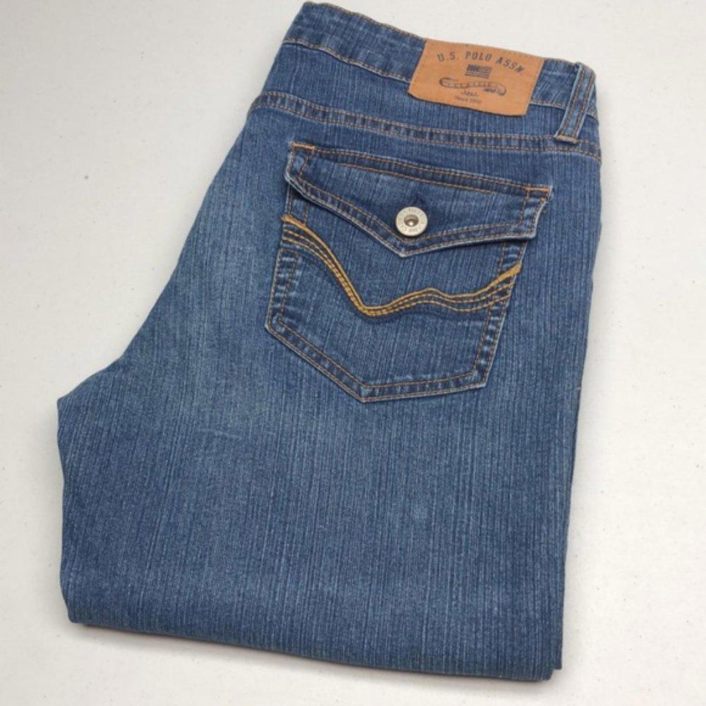 LIKE NEW VINTAGE US POLO ASSN STRAIGHT JEANS 12/31x32 🇺🇸